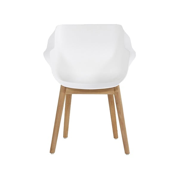 Plastikinės sodo kėdės baltos spalvos 2 vnt. Sophie Teak – Hartman