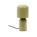 Žalios spalvos stalinis šviestuvas (aukštis 28 cm) su metaliniu gaubtu Monze – Kave Home