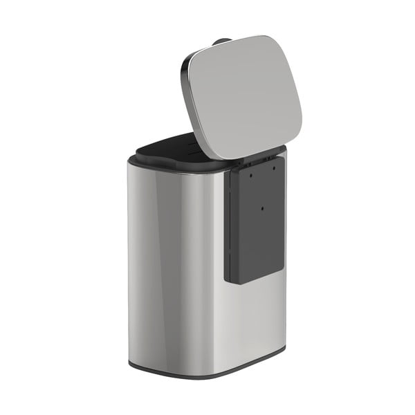 Sidabrinė nerūdijančio plieno šiukšliadėžė Weko Sare-image-2