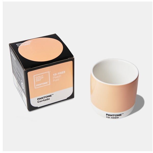 Puodelis iš keramikos oranžinės spalvos 175 ml Cortado Peach Fuzz 13-1023 – Pantone-image-1
