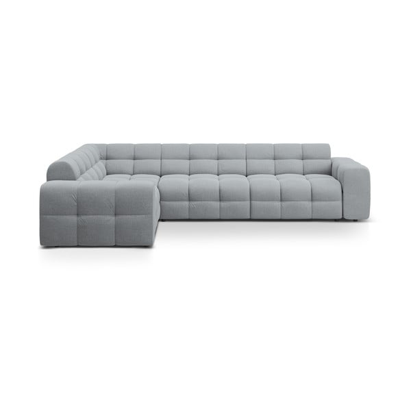 Pilkos spalvos kampinė sofa (su kairiuoju kampu/„L“ formos) Kendal – Micadoni 
