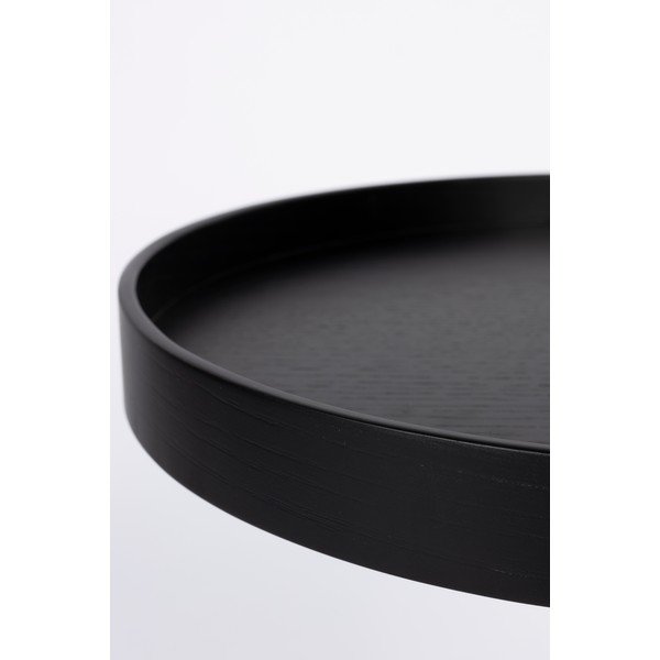 Apvalios formos šoninis stalas su ąžuolo dekoro stalviršiu ø 40 cm Yuri S – White Label-image-3