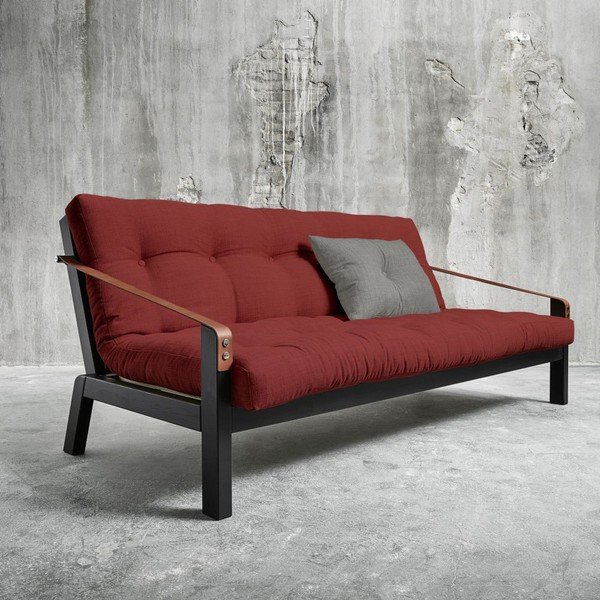 Sofa-lova "Karup Poetry" juoda / aistros raudona / granito pilka