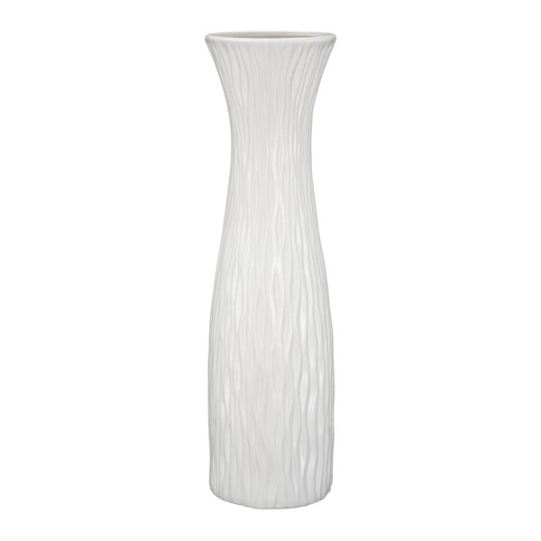 Balta keraminė glazūruota vaza Mauro Ferretti, aukštis 60 cm