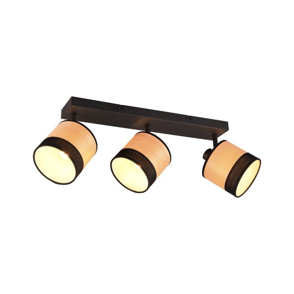 Lubinis šviestuvas juodos spalvos/natūralios spalvos ø 12 cm Bolzano – Reality-image-2