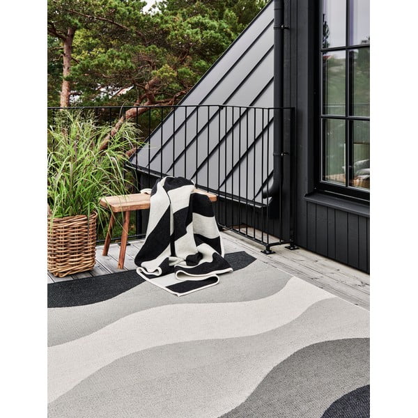 Pilkos spalvos lauko kilimas 70x200 cm Urvi Metal – Pappelina-image-1