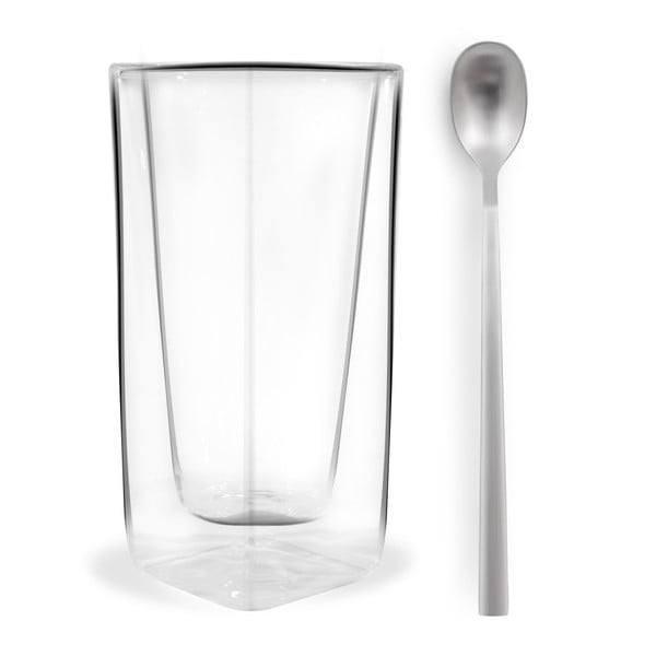 Dvigubų sienelių stiklinė su maišykle "Vialli Design Vita", 300 ml