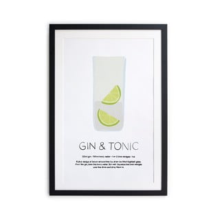 Įrėmintas plakatas Really Nice Things Gin Tonic, 40 x 50 cm