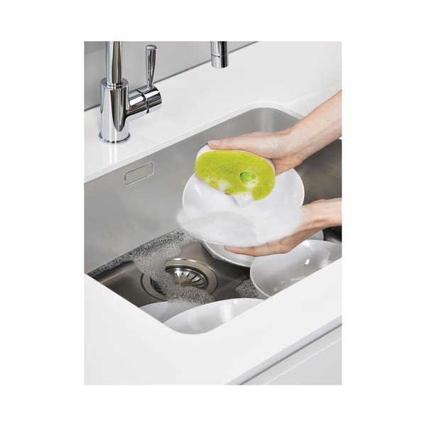 Kempinėlių rinkinys su skalbiklio dozatoriumi "Joseph Joseph Soapy-Sponge", žalias-image-4