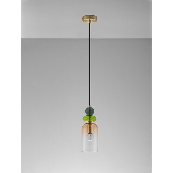 Auksinės spalvos iš stiklo kabantis šviestuvas ø 11 cm Murano – Nova Luce-image-4