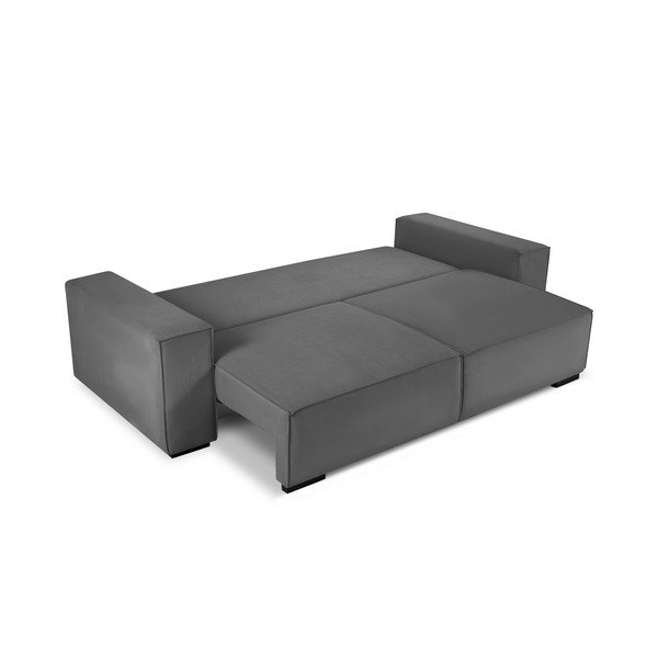Tamsiai pilka aksominė sofa-lova Mazzini Sofas Azalea-image-4