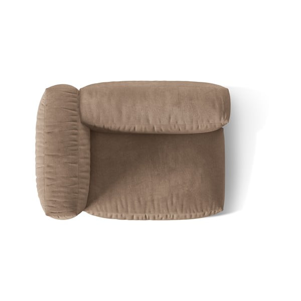 Šviesiai rudos spalvos iš velveto modulinė sofos dalis (su kairiuoju kampu) Martina – Micadoni -image-4