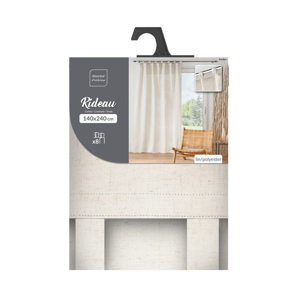 Kreminės spalvos užuolaida 140x240 cm Pauline – douceur d'intérieur-image-4