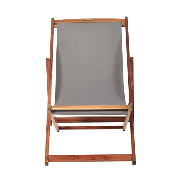 Pilkos spalvos/natūralios spalvos medžio masyvo sodo šezlongas Dionysus – Bonami Essentials-image-2