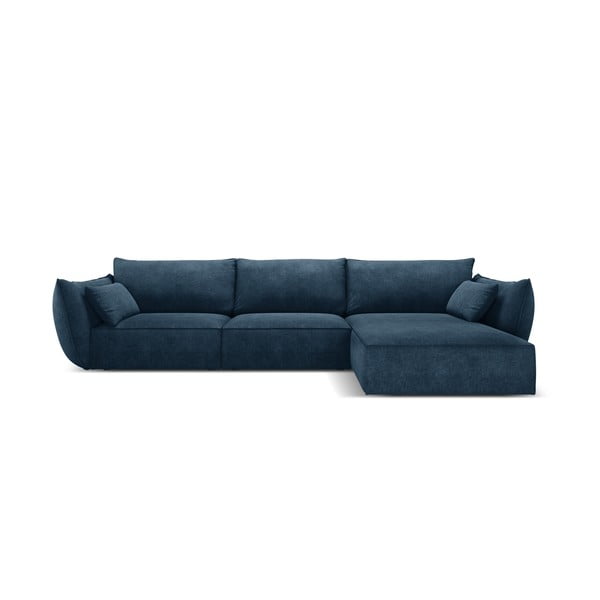 Tamsiai mėlyna kampinė sofa (dešinysis kampas) Vanda - Mazzini Sofas