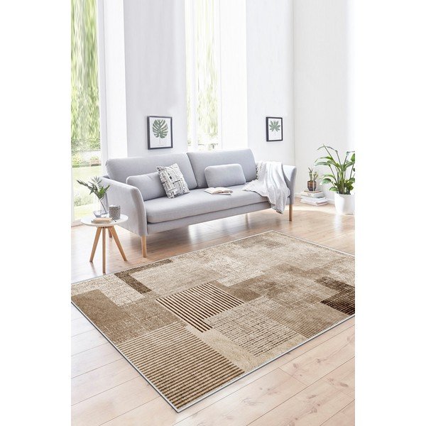 Skalbiamas smėlio spalvos kilimas 50x80 cm Cubo – Vitaus-image-1