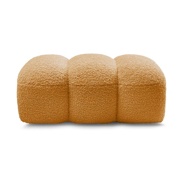 Garstyčių spalvos iš boucle taburetė Hippolyte – Bobochic Paris