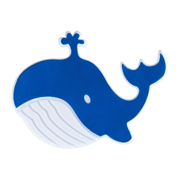 5 mėlynų neslystančių prisisiurbiančių dekoracijų rinkinys voniai Wenko Whale