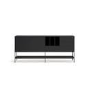Šoninė spintelė juodos spalvos 220x98x45 cm Platt – Teulat