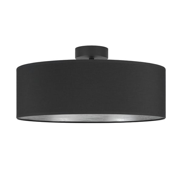 Juodas lubinis šviestuvas su sidabro spalvos detalėmis Sotto Luce Tres XL, ⌀ 45 cm