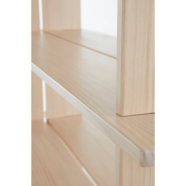 Natūralios spalvos iš pušies masyvo pastatoma lentyna 140x180x40 cm Tottori – Jotex-image-4