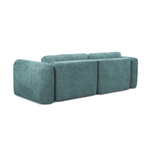 Mėlynos spalvos iš šenilinio audinio sulankstoma/su sandėliavimo vieta kampinė sofa (su dešiniuoju kampu/su gultu) Mele – Makamii-image-3