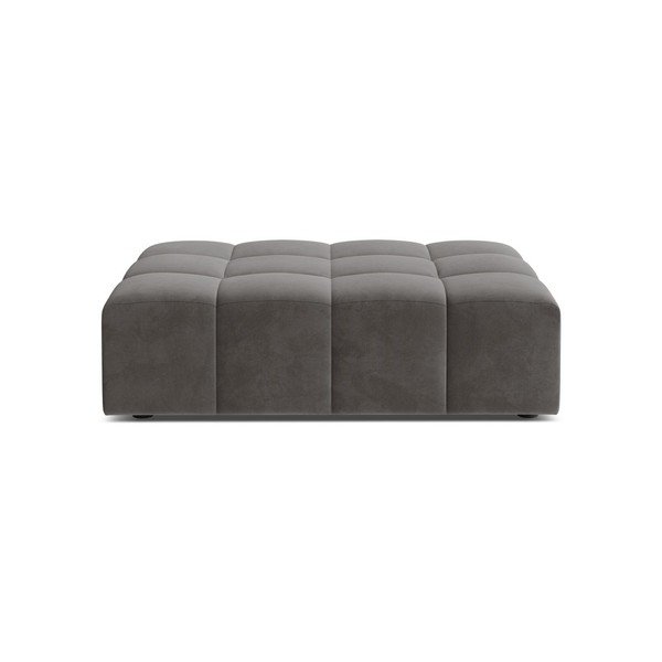 Pilkos spalvos taburetė iš velveto Chicago – Cosmopolitan Design