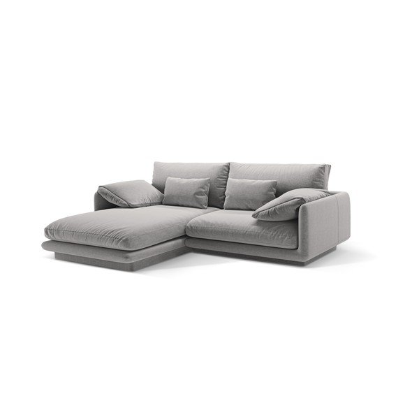 Kampinė sofa šviesiai pilkos spalvos (su kairiuoju kampu) Torino – Micadoni Home-image-1
