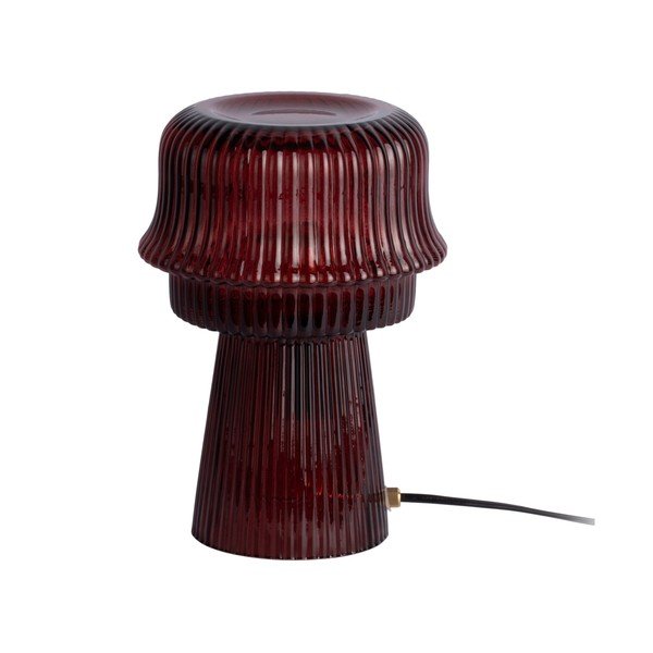 Bordo spalvos iš stiklo stalinis šviestuvas (aukštis 26 cm) Cadiz – Leitmotiv