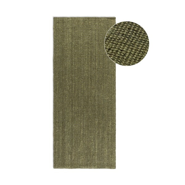 Kilimas iš džiuto khaki spalvos 80x200 cm Bouclé – Hanse Home