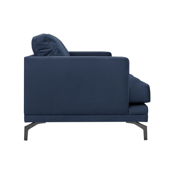 Tamsiai mėlyna sofa su juodos spalvos atramomis kojoms "Windsor & Co Sofos Jupiter-image-2