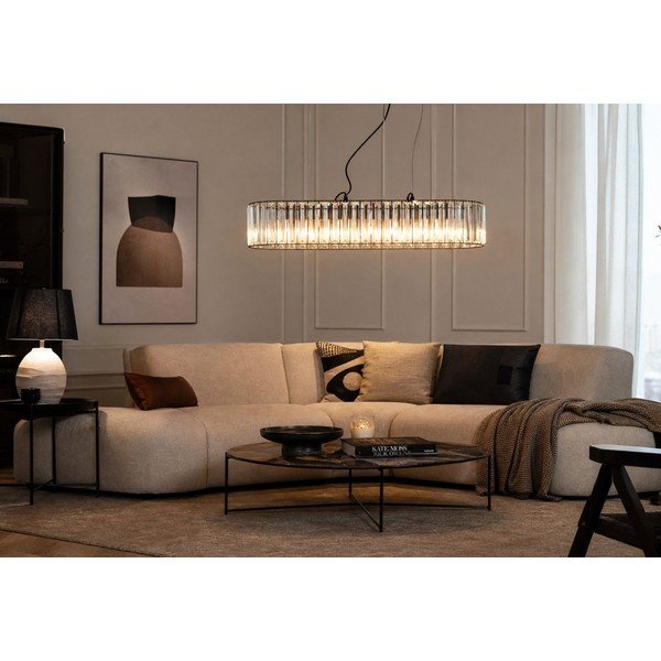 Iš metalo kabantis šviestuvas su stiklo gaubtu Akiko – Premier Housewares-image-3