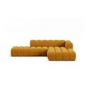 Kampinė sofa geltonos spalvos (su dešiniuoju kampu) Lupine – Micadoni Home