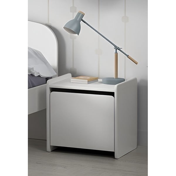 Baltas vaikiškas naktinis staliukas Vipack Kiddy-image-1