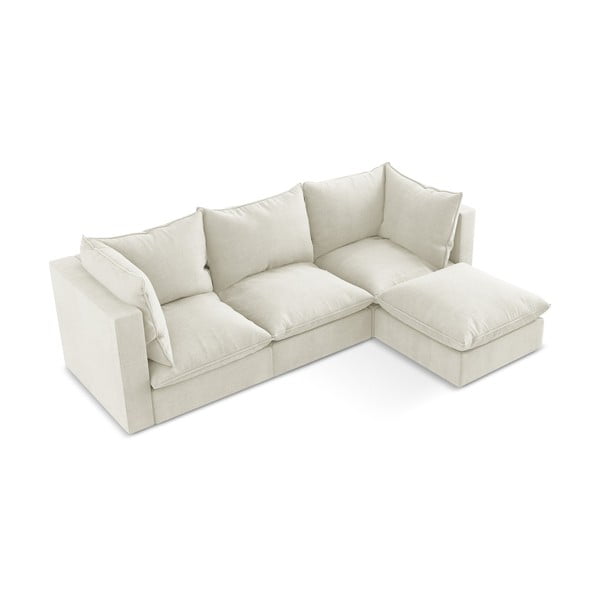 Smėlio spalvos kampinė sofa (su dešiniuoju kampu/su gultu) Manao – Makamii-image-4