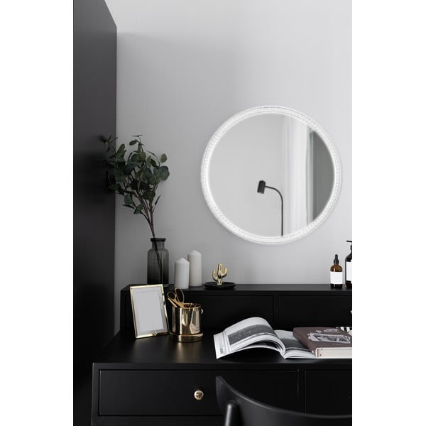 Sieninis veidrodis su apšvietimu ø 60 cm Yuna – Mirrors and More-image-2