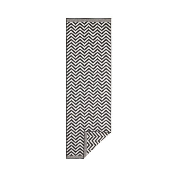 Juodos ir kreminės spalvų dvipusis itin atsparus "Bougari Twin Supreme Mismo", 80 x 350 cm