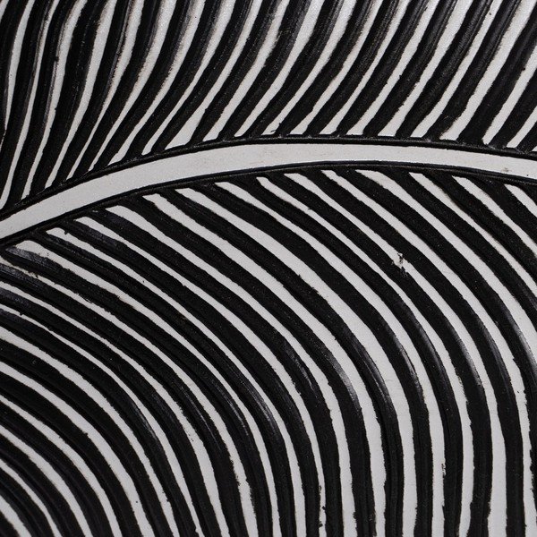 Iš polirezino dekoratyvinis padėklas 16x37 cm B&W – Ixia-image-1