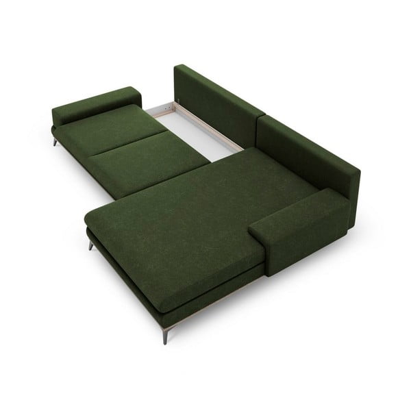 Žalios spalvos sofa-lova Windsor & Co Sofas Planet, dešinysis kampas-image-3