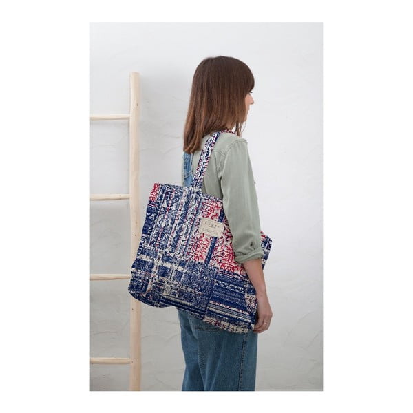 Lininis krepšys Linas Couture Batik, plotis 42 cm-image-1