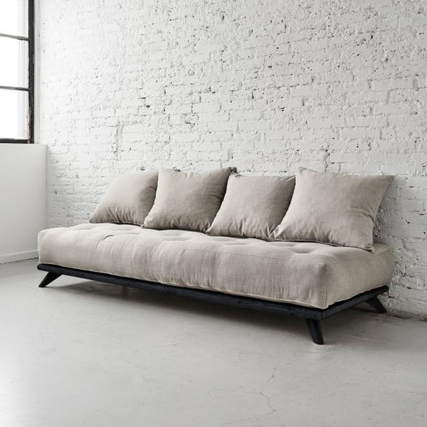 Sofa "Senza" juoda/šviesiai pilka