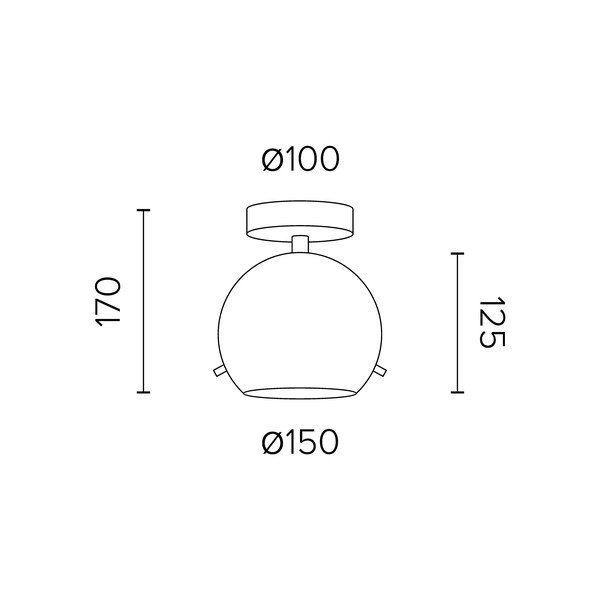 Baltas lubinis šviestuvas Sotto Luce MYOO Matte, ø 15 cm-image-2