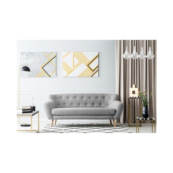 Šviesiai pilka trijų vietų sofa "Kooko Home Pop-image-1
