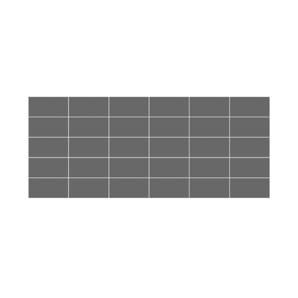 Lipdukų rinkinys plytelėms 30 vnt. 20x10 cm Subway Tiles Grey - Ambiance-image-2