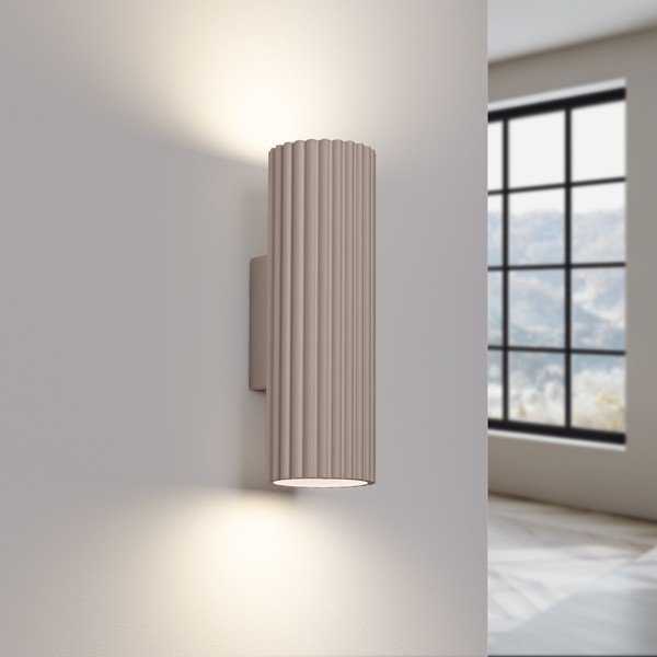 Taupe spalvos iš metalo sieninė lempa ø 6,5 cm Gleam – Sollux-image-1