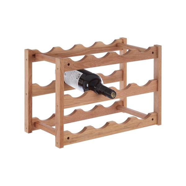 Iš riešutmedžio masyvo vyno lentyna natūralios spalvos butelių skaičius 12 Arla – Premier Housewares