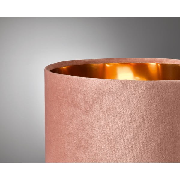 Kabantis šviestuvas rožinės spalvos su tekstiliniu gaubtu Aura – Fischer & Honsel-image-2