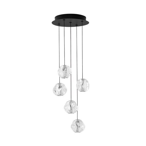 Matinės juodos spalvos iš metalo kabantis šviestuvas LED su pritemdymo funkcija ø 30 cm su gaubtu iš akrilo stiklo Ifos – Nova Luce