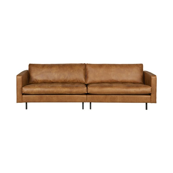 Rudos spalvos iš dirbtinės odos sofa 277 cm Rodeo – WOOOD