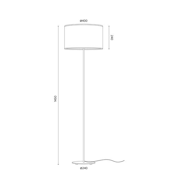 Juodas grindų šviestuvas Sotto Luce Mika, ⌀ 40 cm-image-1